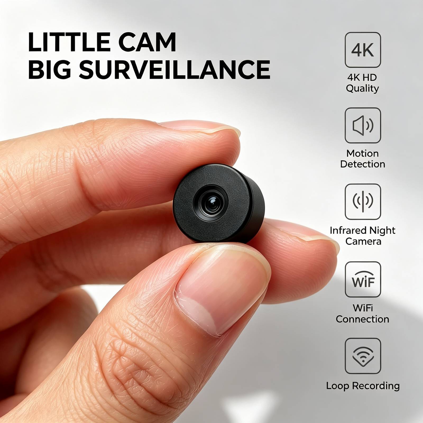 Office Technologies - R1 Mini WiFi Security Camera, 4K