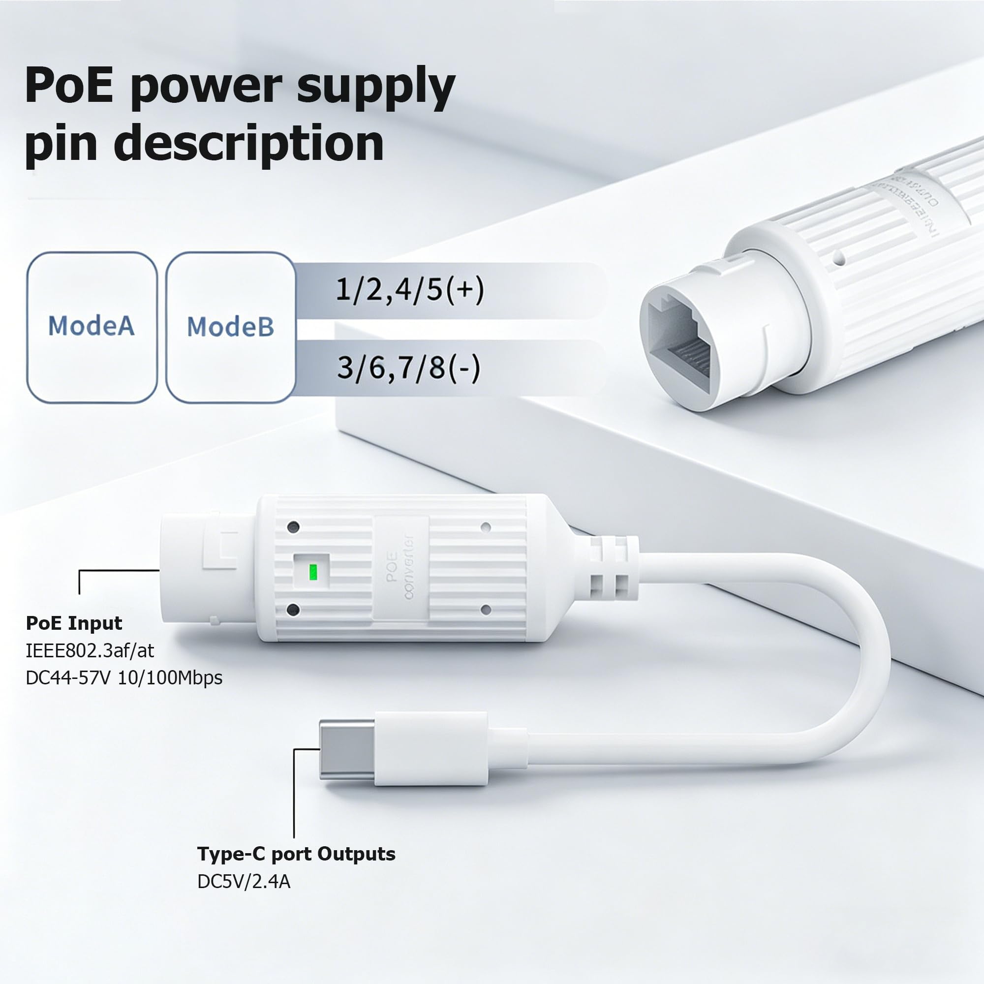 POE to USB-C Power Converter R - Power Over Ethernet ulasan dan harga