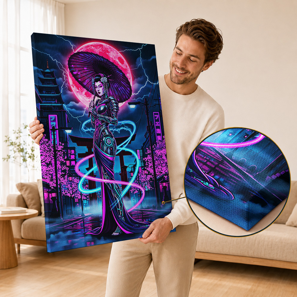 Cyberpunk Canvas Print Poster  - Office Technologies ulasan dan harga