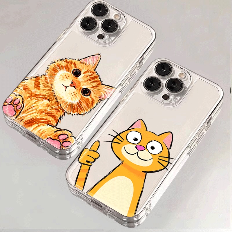 Cute Cartoon Orange Cat Phone  - Receipt Printer Thermal ulasan dan harga